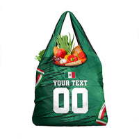Personalized Mexico Football Grocery Bag Jaguar Mascot Artistic Brush Stroke Texture