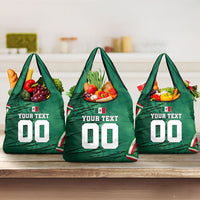 Personalized Mexico Football Grocery Bag Jaguar Mascot Artistic Brush Stroke Texture