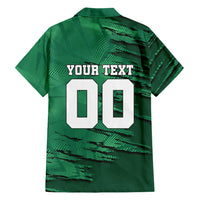 Personalized Mexico Football Hawaiian Shirt Jaguar Mascot Artistic Brush Stroke Texture