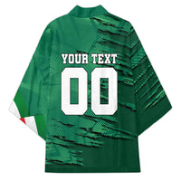 Personalized Mexico Football Kimono Jaguar Mascot Artistic Brush Stroke Texture