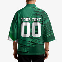 Personalized Mexico Football Kimono Jaguar Mascot Artistic Brush Stroke Texture
