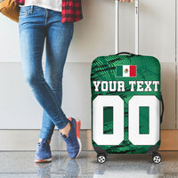Personalized Mexico Football Luggage Cover Jaguar Mascot Artistic Brush Stroke Texture
