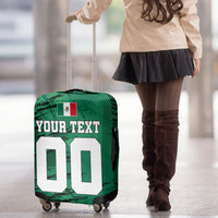Personalized Mexico Football Luggage Cover Jaguar Mascot Artistic Brush Stroke Texture