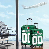 Personalized Mexico Football Luggage Cover Jaguar Mascot Artistic Brush Stroke Texture