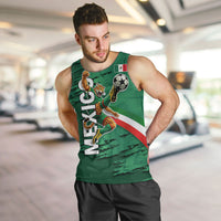 Personalized Mexico Football Men Tank Top Jaguar Mascot Artistic Brush Stroke Texture