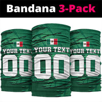 Personalized Mexico Football Neck Gaiter Jaguar Mascot Artistic Brush Stroke Texture