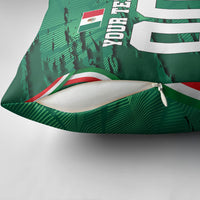 Personalized Mexico Football Pillow Cover Jaguar Mascot Artistic Brush Stroke Texture