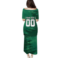 Personalized Mexico Football Puletasi Jaguar Mascot Artistic Brush Stroke Texture