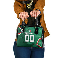 Personalized Mexico Football Shoulder Handbag Jaguar Mascot Artistic Brush Stroke Texture