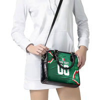Personalized Mexico Football Shoulder Handbag Jaguar Mascot Artistic Brush Stroke Texture