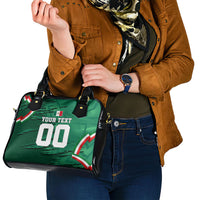 Personalized Mexico Football Shoulder Handbag Jaguar Mascot Artistic Brush Stroke Texture