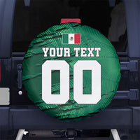 Personalized Mexico Football Spare Tire Cover Jaguar Mascot Artistic Brush Stroke Texture