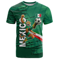 Personalized Mexico Football T Shirt Jaguar Mascot Artistic Brush Stroke Texture