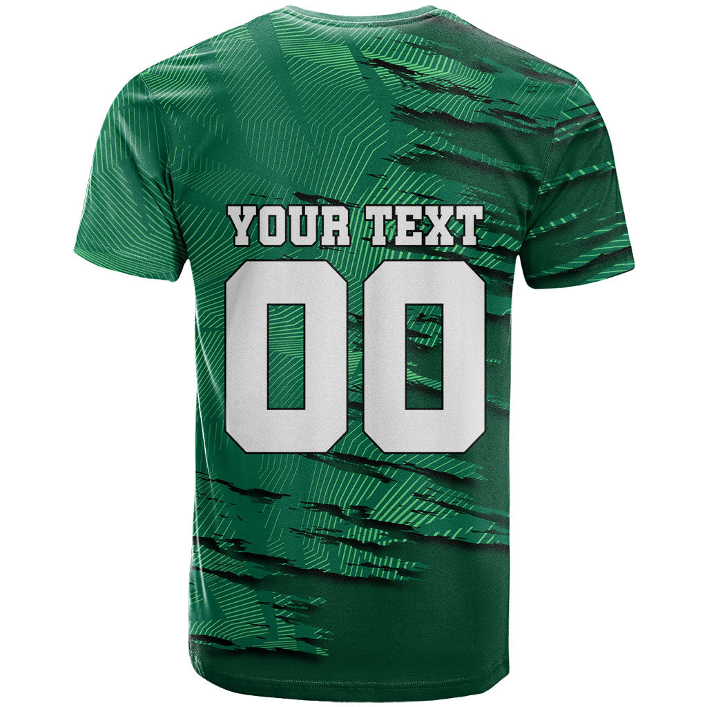 Personalized Mexico Football T Shirt Jaguar Mascot Artistic Brush Stroke Texture
