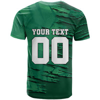 Personalized Mexico Football T Shirt Jaguar Mascot Artistic Brush Stroke Texture