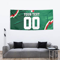Personalized Mexico Football Tapestry Jaguar Mascot Artistic Brush Stroke Texture