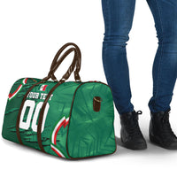 Personalized Mexico Football Travel Bag Jaguar Mascot Artistic Brush Stroke Texture