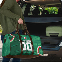 Personalized Mexico Football Travel Bag Jaguar Mascot Artistic Brush Stroke Texture