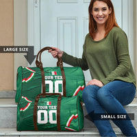 Personalized Mexico Football Travel Bag Jaguar Mascot Artistic Brush Stroke Texture