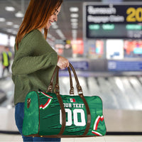 Personalized Mexico Football Travel Bag Jaguar Mascot Artistic Brush Stroke Texture