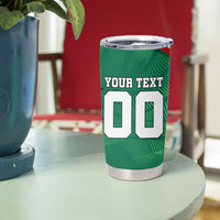 Personalized Mexico Football Tumbler Cup Jaguar Mascot Artistic Brush Stroke Texture