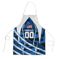 Personalized United States Soccer Apron USA Patriotic Eagle Mascot - Blue Geometric