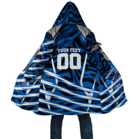 Personalized United States Soccer Cloak USA Patriotic Eagle Mascot - Blue Geometric