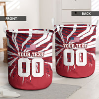 Personalized United States Soccer Laundry Basket American Eagle World Football Mascot