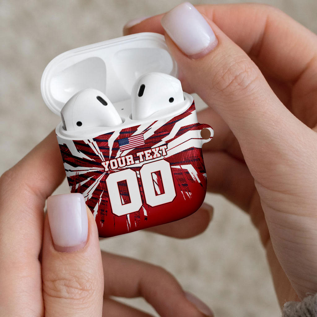 Personalized United States Soccer AirPods Case American Eagle World Football Mascot