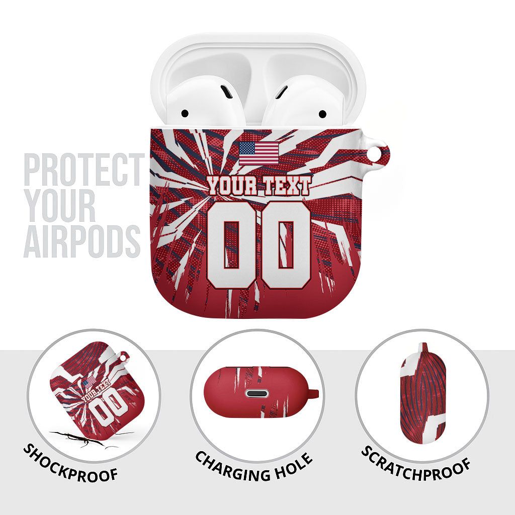 Personalized United States Soccer AirPods Case American Eagle World Football Mascot