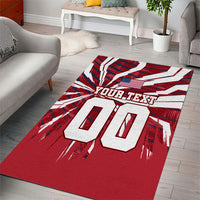 Personalized United States Soccer Area Rug American Eagle World Football Mascot