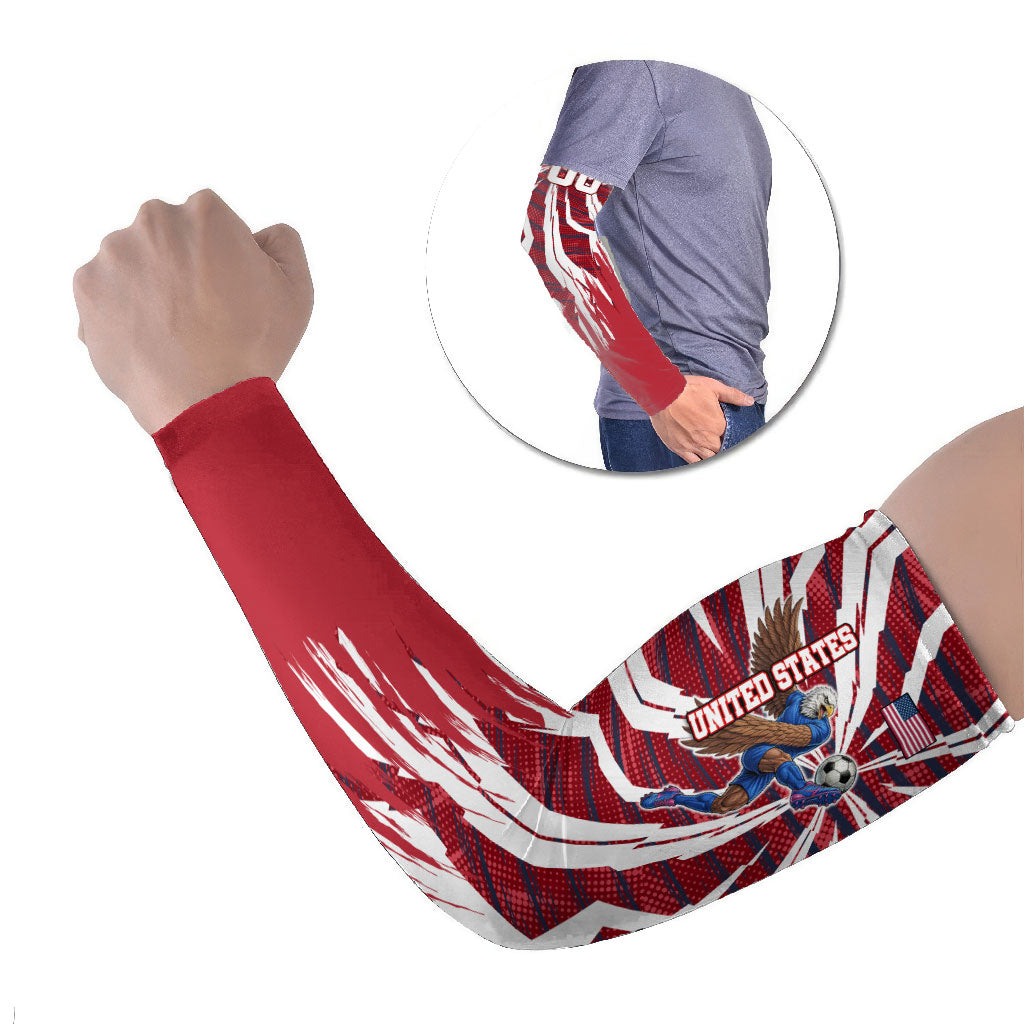 Personalized United States Soccer Arm Sleeves American Eagle World Football Mascot