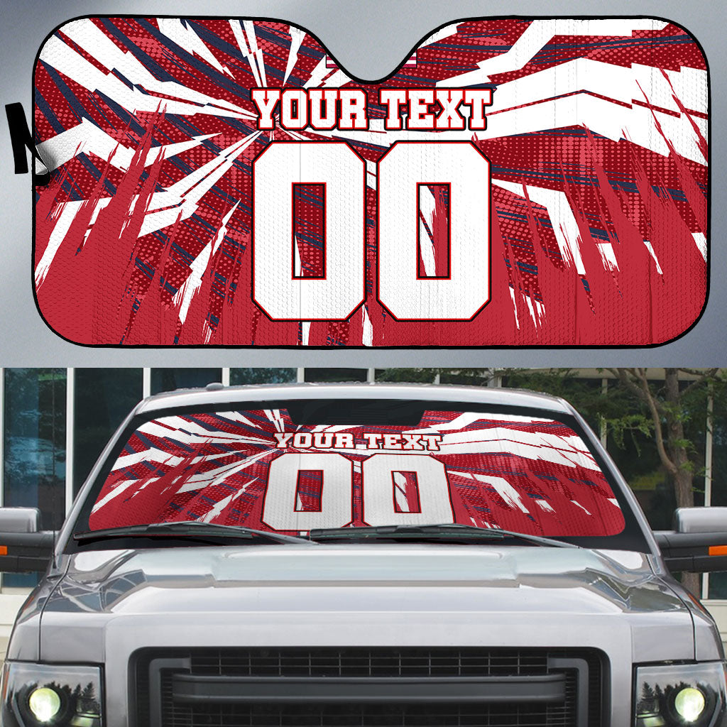 Personalized United States Soccer Auto Sun Shade American Eagle World Football Mascot