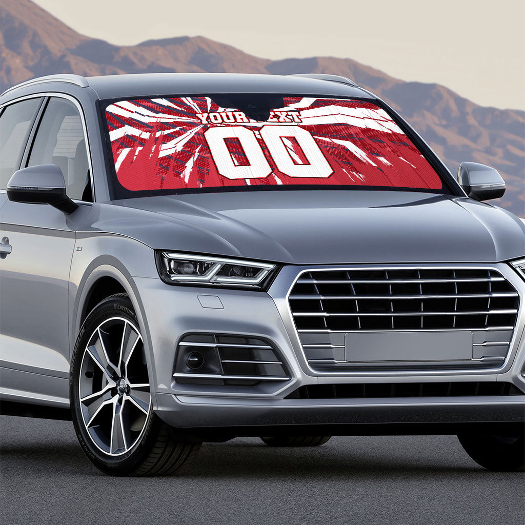 Personalized United States Soccer Auto Sun Shade American Eagle World Football Mascot