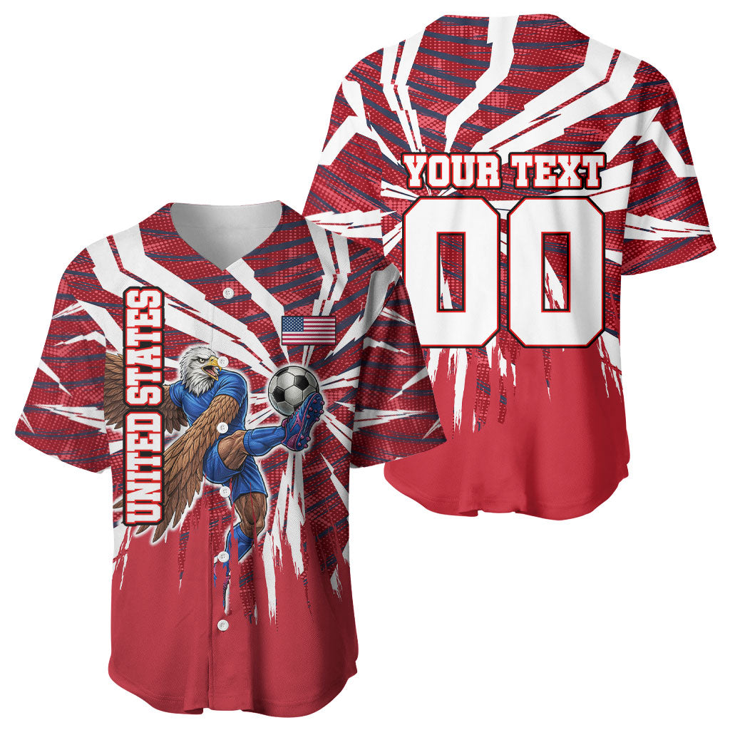 Personalized United States Soccer Baseball Jersey American Eagle World Football Mascot