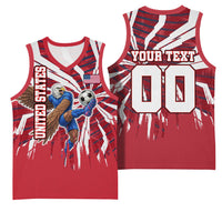 Personalized United States Soccer Basketball Jersey American Eagle World Football Mascot