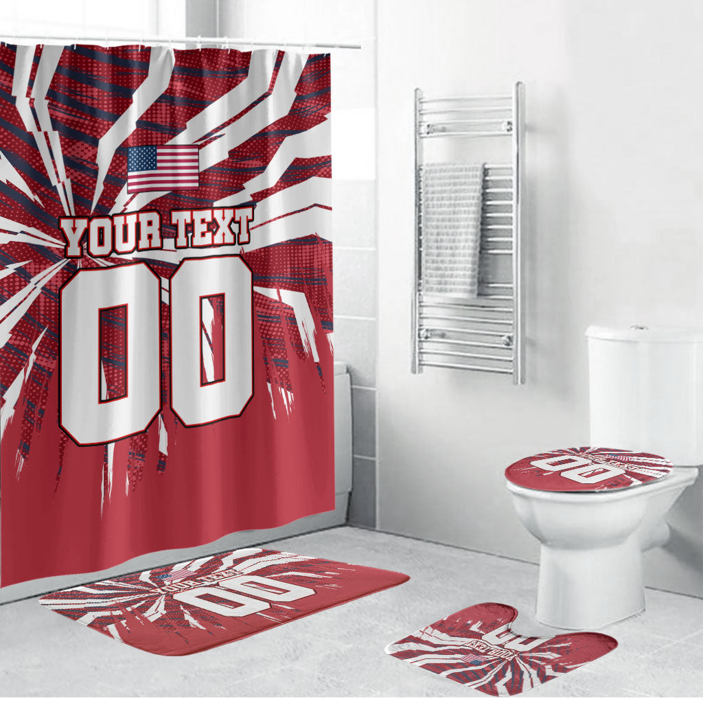 Personalized United States Soccer Bathroom Set American Eagle World Football Mascot