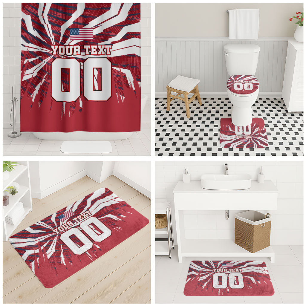 Personalized United States Soccer Bathroom Set American Eagle World Football Mascot