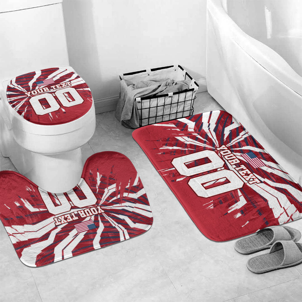 Personalized United States Soccer Bathroom Set American Eagle World Football Mascot