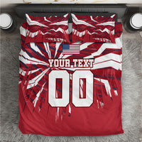 Personalized United States Soccer Bedding Set American Eagle World Football Mascot