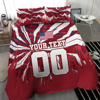 Personalized United States Soccer Bedding Set American Eagle World Football Mascot