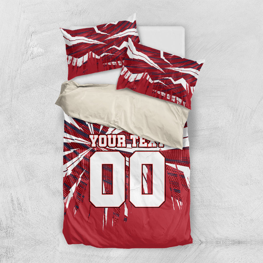 Personalized United States Soccer Bedding Set American Eagle World Football Mascot