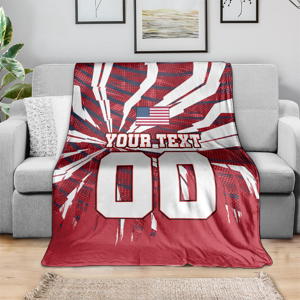 Personalized United States Soccer Blanket American Eagle World Football Mascot