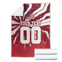 Personalized United States Soccer Blanket American Eagle World Football Mascot