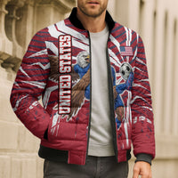 Personalized United States Soccer Bomber Puffer Jacket American Eagle World Football Mascot