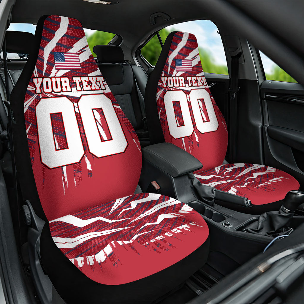 Personalized United States Soccer Car Seat Cover American Eagle World Football Mascot