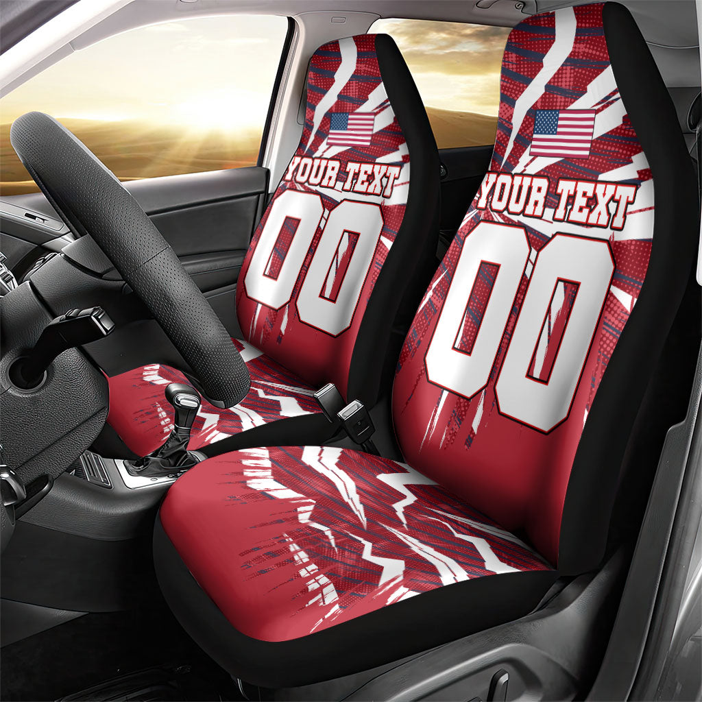 Personalized United States Soccer Car Seat Cover American Eagle World Football Mascot