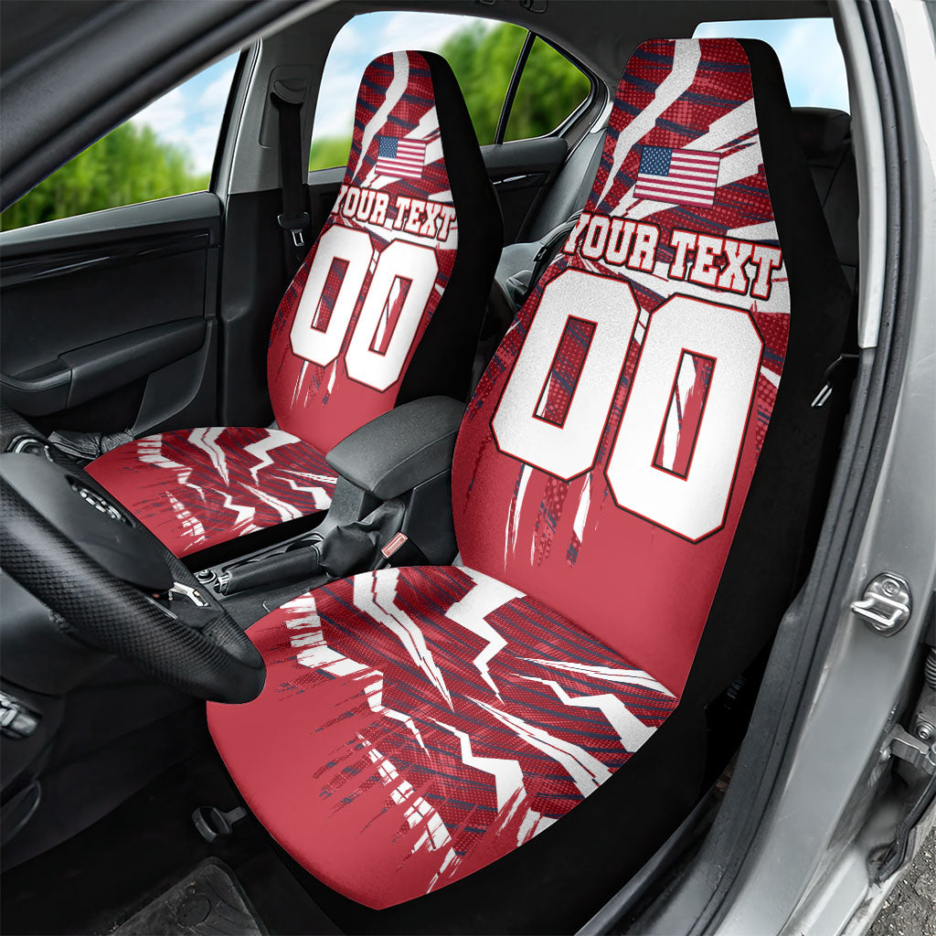 Personalized United States Soccer Car Seat Cover American Eagle World Football Mascot