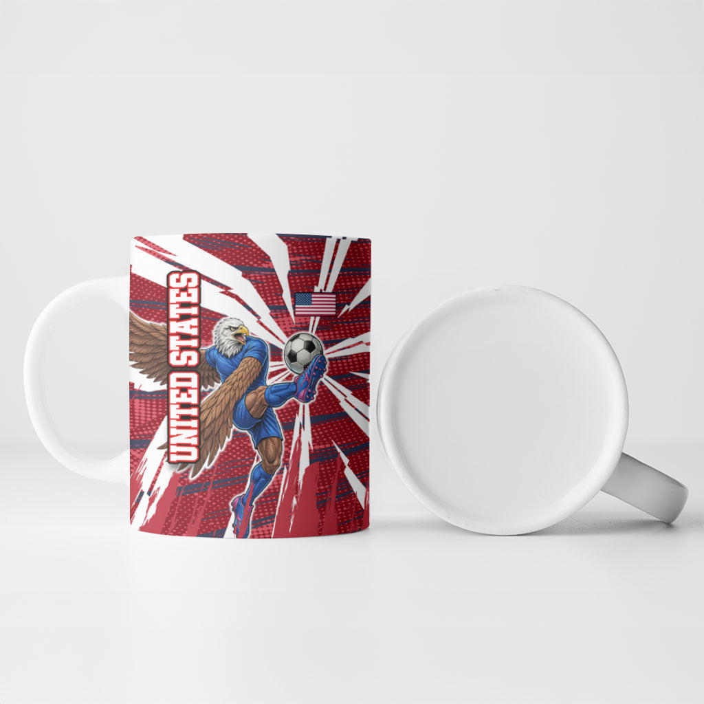 Personalized United States Soccer Ceramic Mug American Eagle World Football Mascot