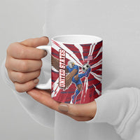Personalized United States Soccer Ceramic Mug American Eagle World Football Mascot